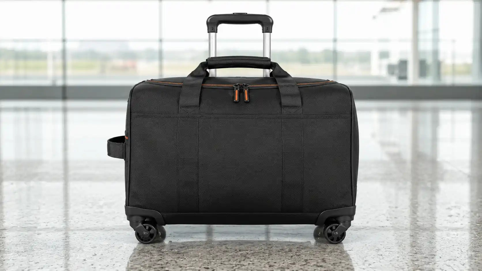 rolling duffle bag at airport site