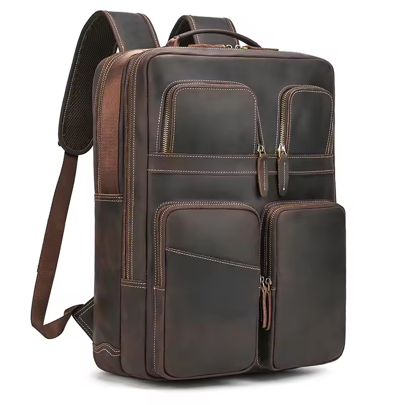 Extra Large Leather Travel Backpack Men