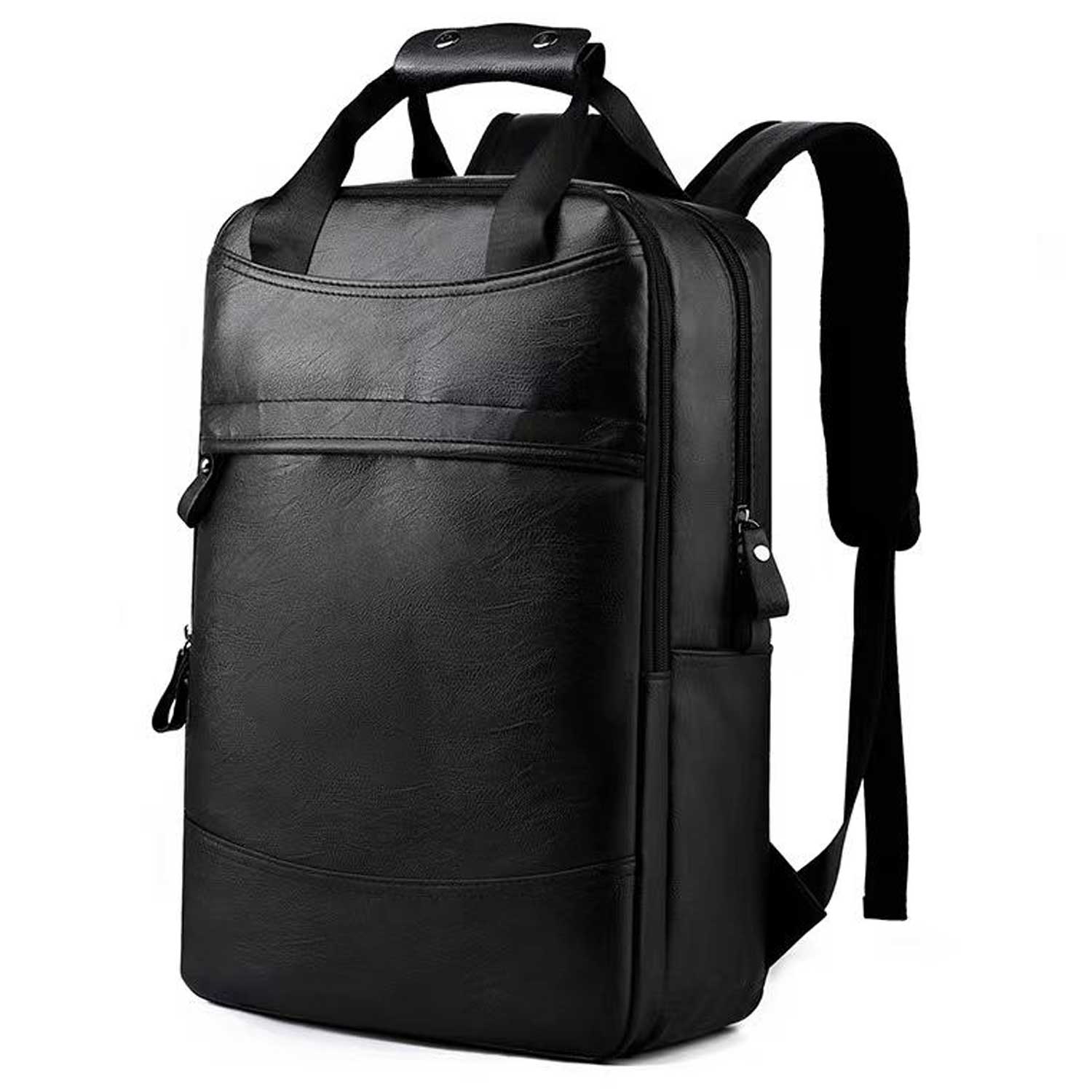 Men's Genuine Leather Laptop Backpack 15.6 Inch