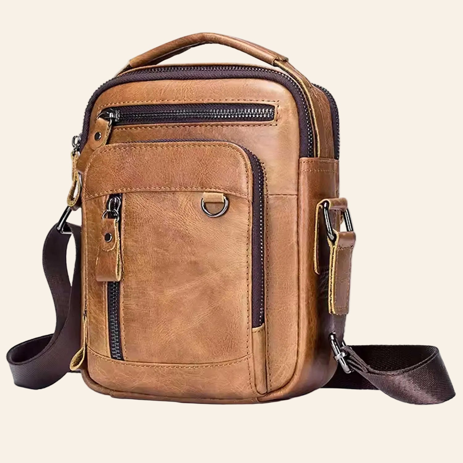 Leather Everyday Shoulder Bag For Men