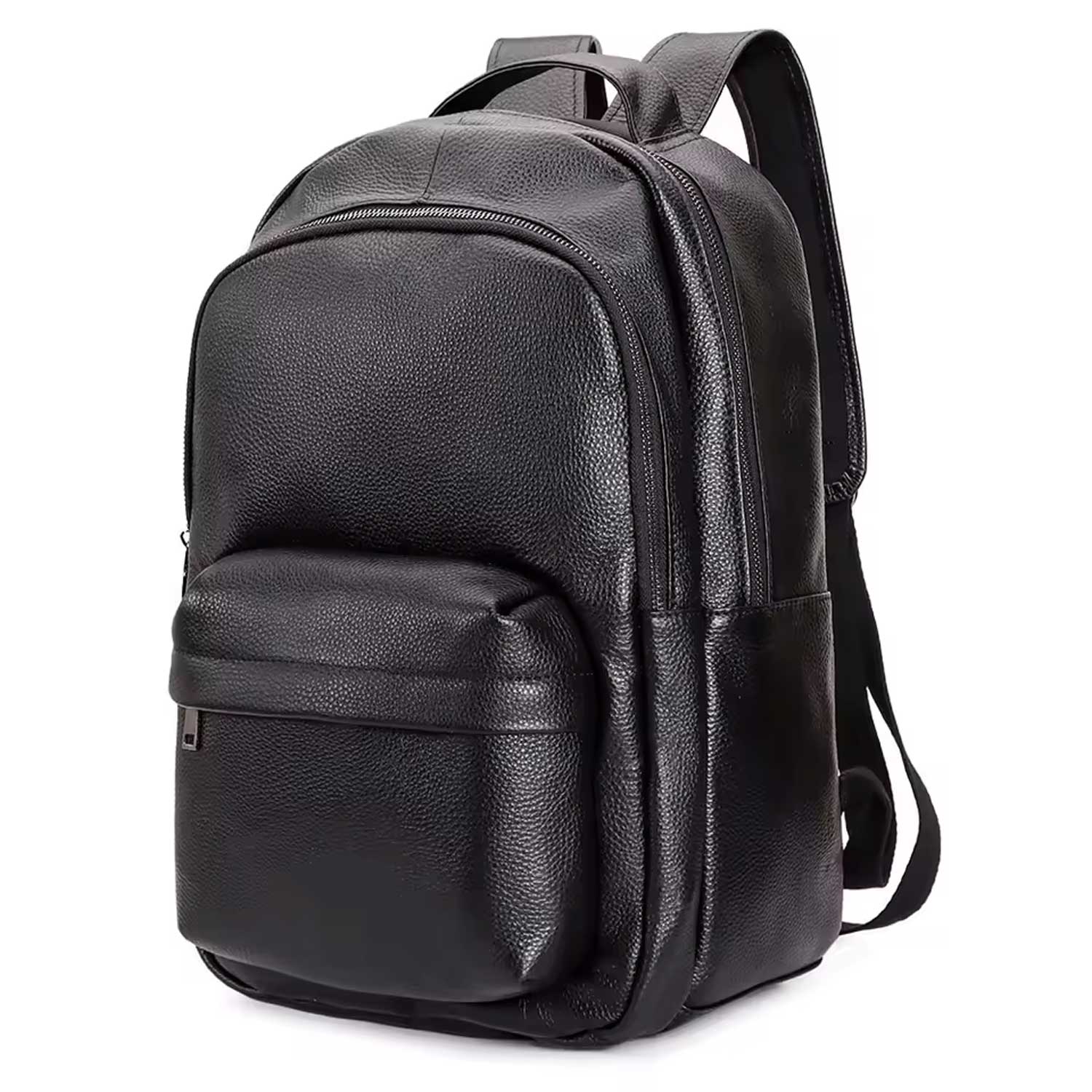Top-Grain Leather Laptop Backpack for Men