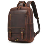 Vintage Full Grain Leather Backpack for Men