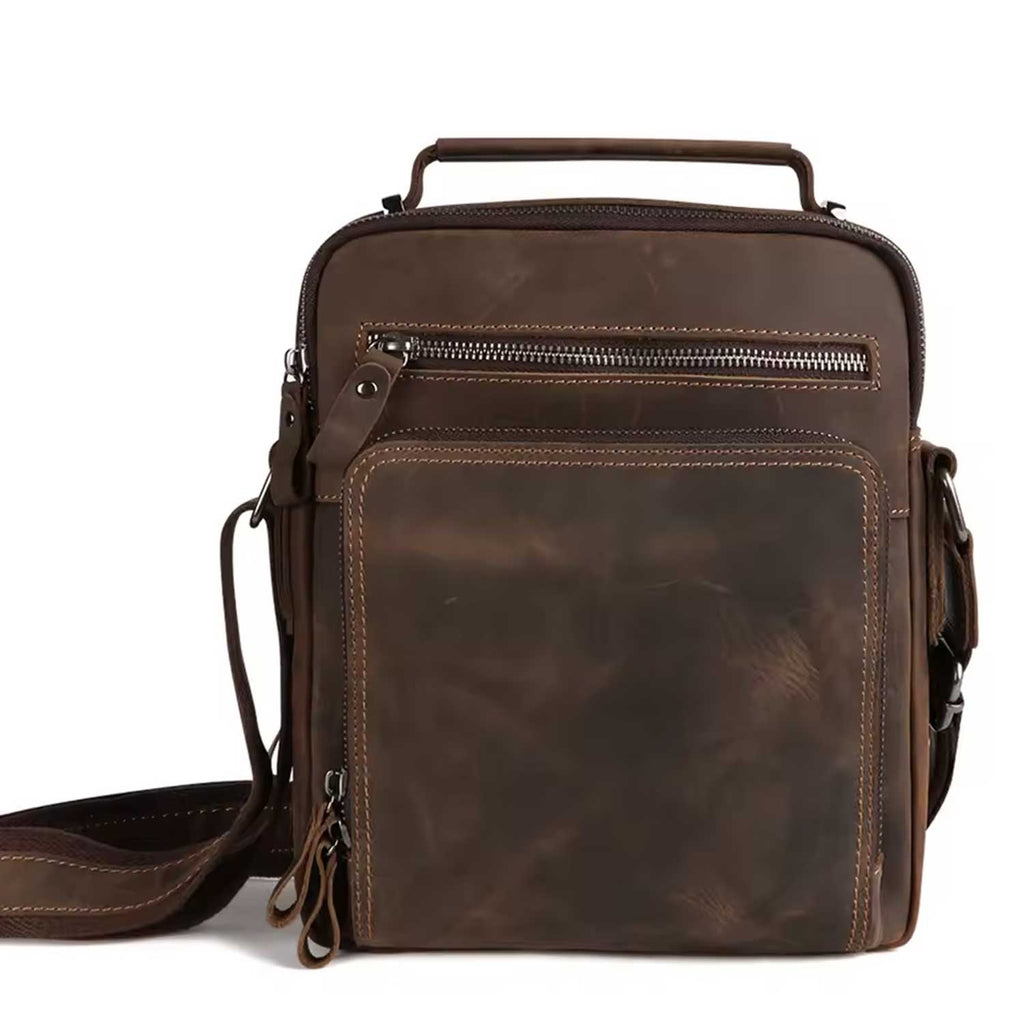 Men's Casual Leather Shoulder Bag