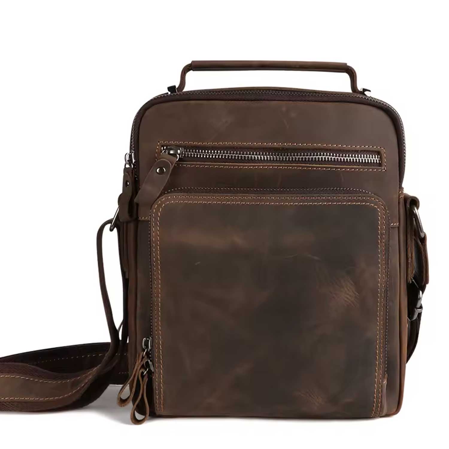 Men's Casual Leather Shoulder Bag