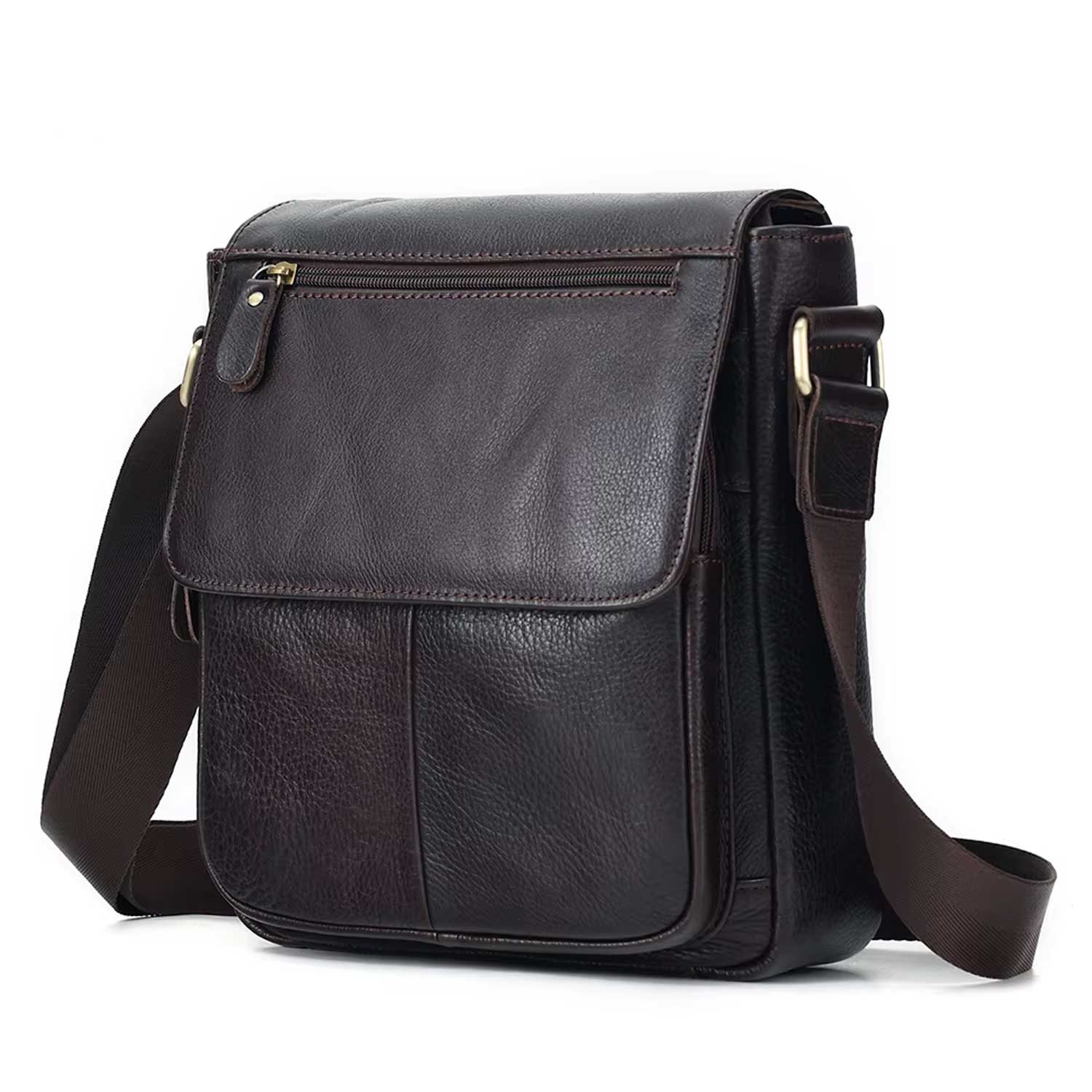 Classic Cowhide Leather Crossbody Bag