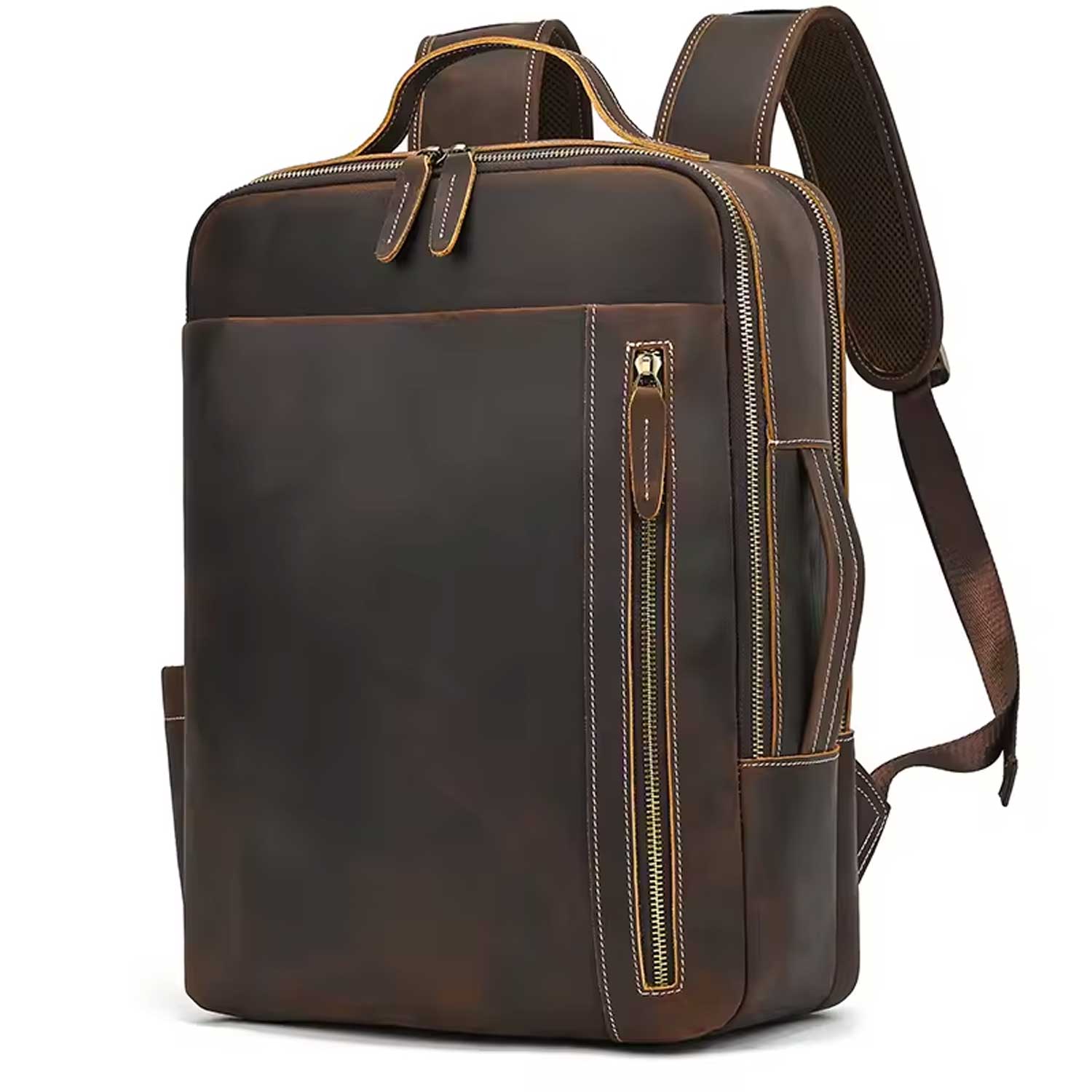 Men's Vintage Leather Laptop Backpack