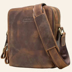 Vintage Leather Messenger Bag for Men