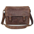 Brown Leather Messenger Bag For Men