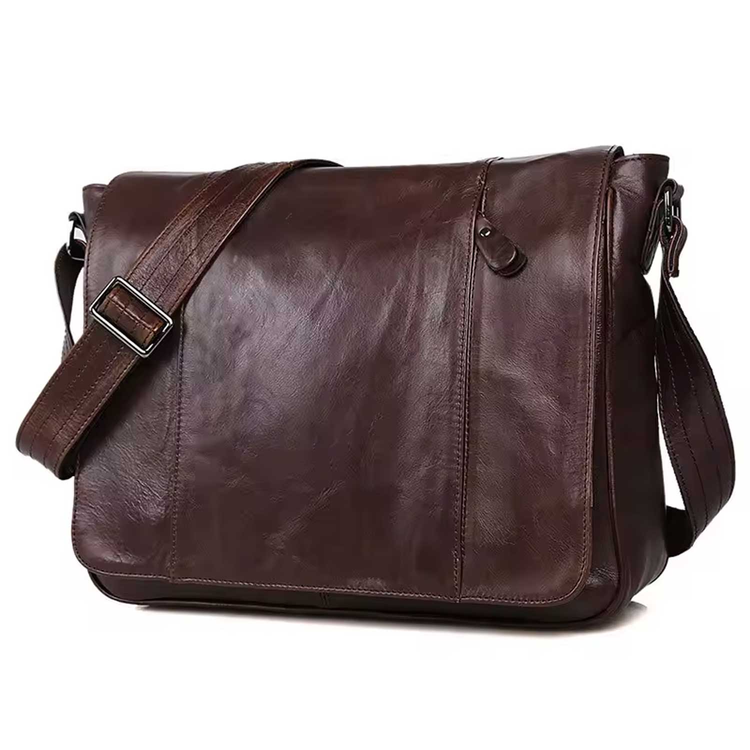 Vintage Oil-Waxed Leather Sling Bag