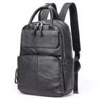 Large Capacity Men's Leather Business Backpack