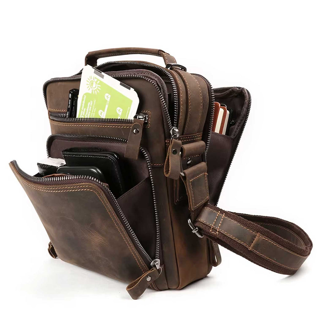 Men's Casual Leather Shoulder Bag