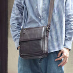 Classic Cowhide Leather Crossbody Bag