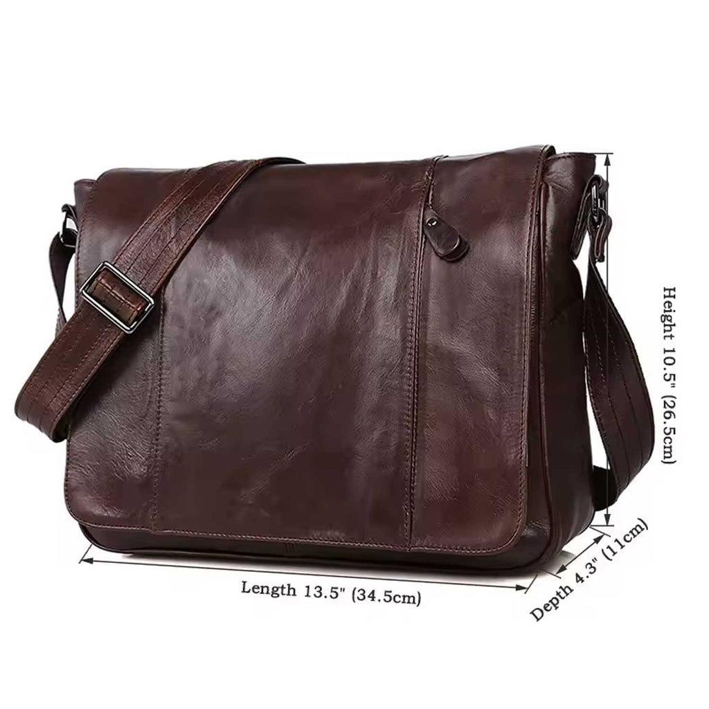 Vintage Oil-Waxed Leather Sling Bag