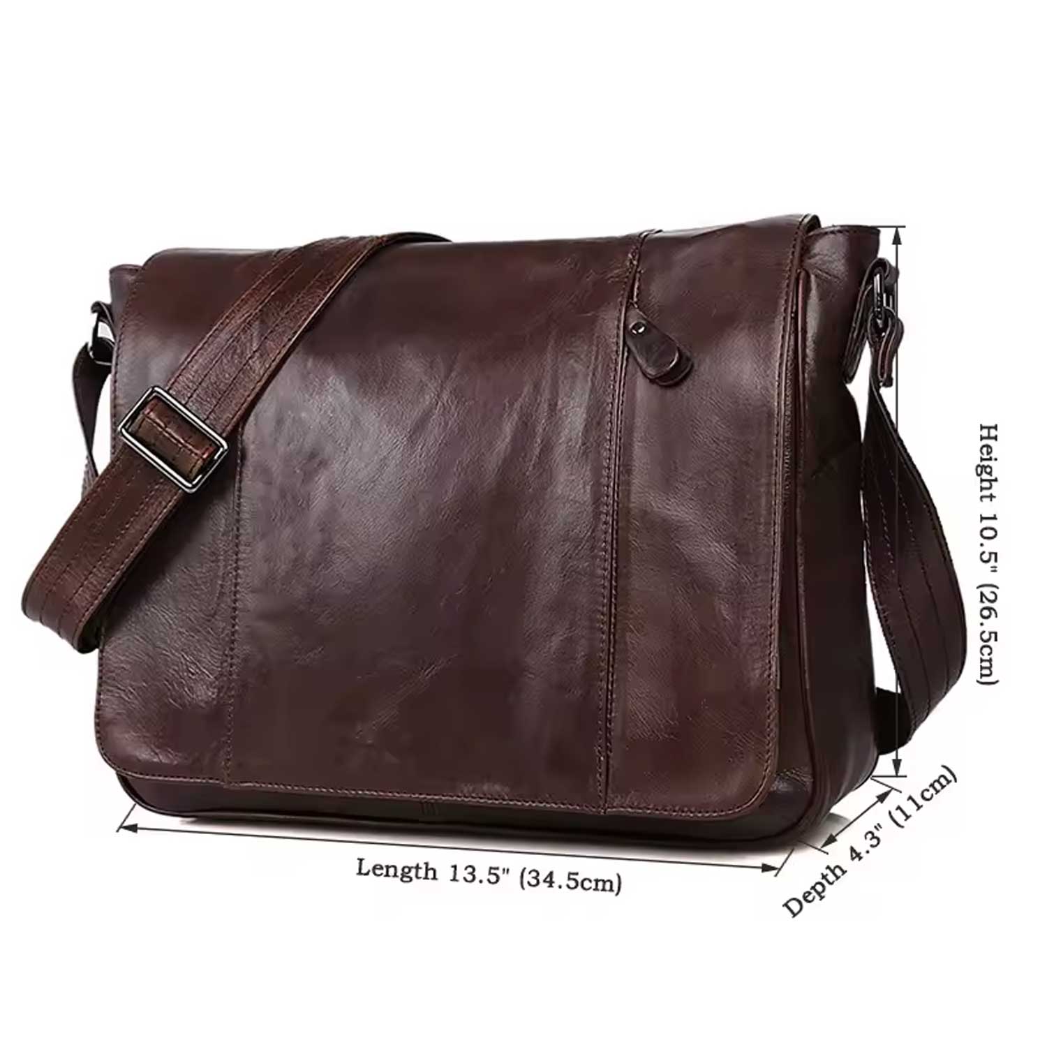 Vintage Oil-Waxed Leather Sling Bag