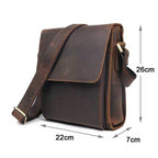 Vintage Leather Messenger Bag for Men