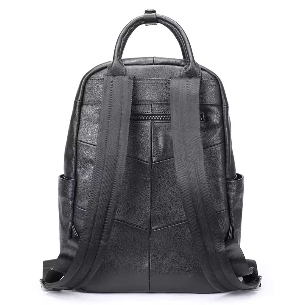 Large Capacity Men's Leather Business Backpack