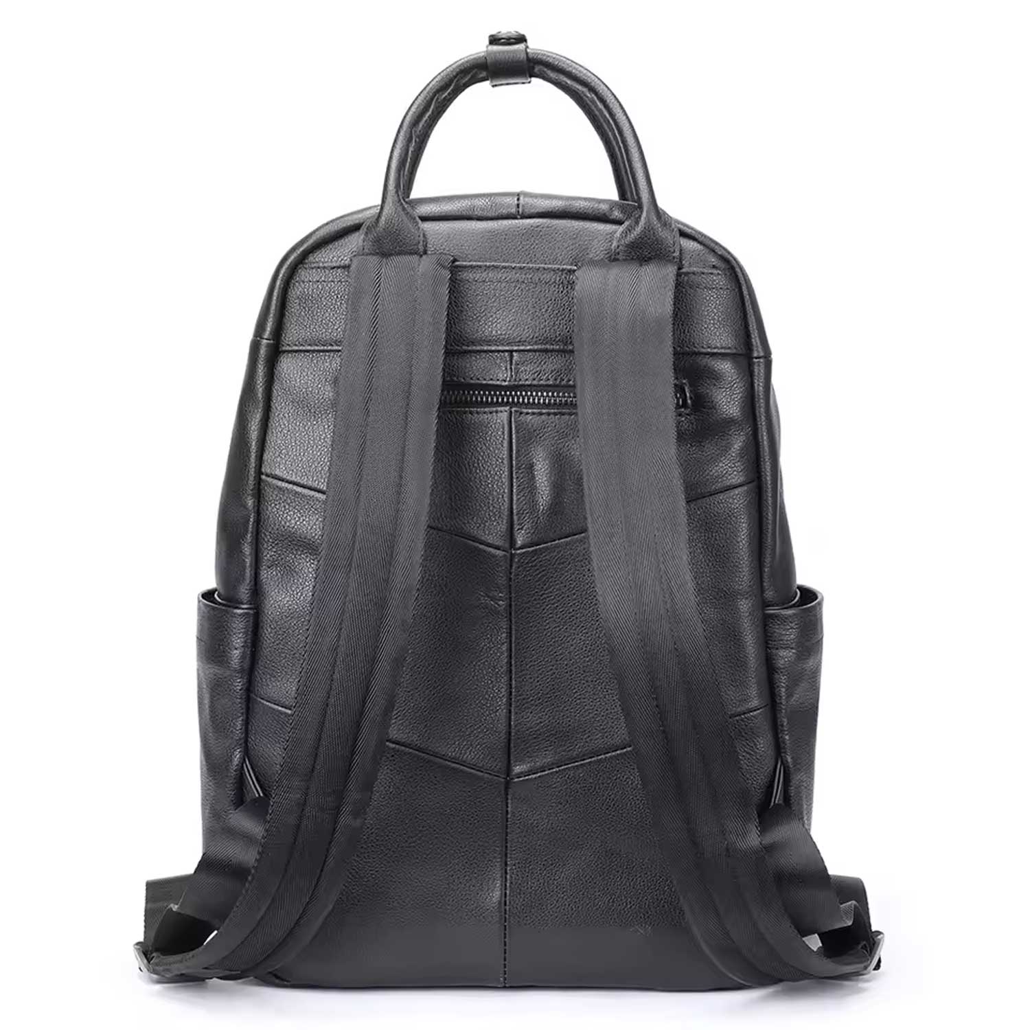 Large Capacity Men's Leather Business Backpack