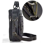 Compact Leather Crossbody Bag for Men