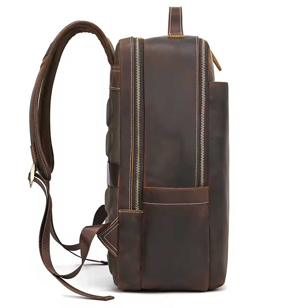 Men's Vintage Leather Laptop Backpack