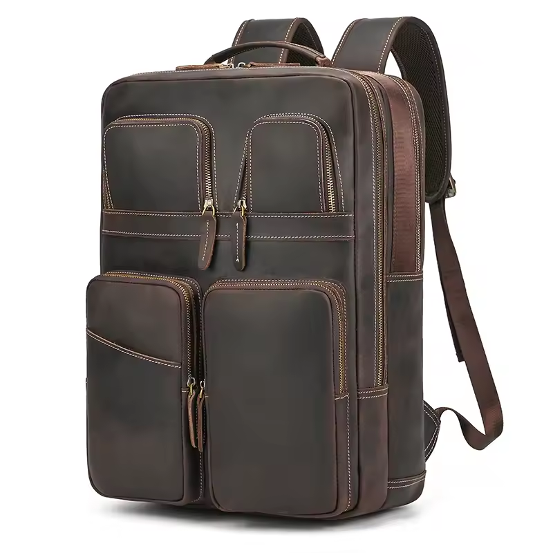 Extra Large Leather Travel Backpack Men