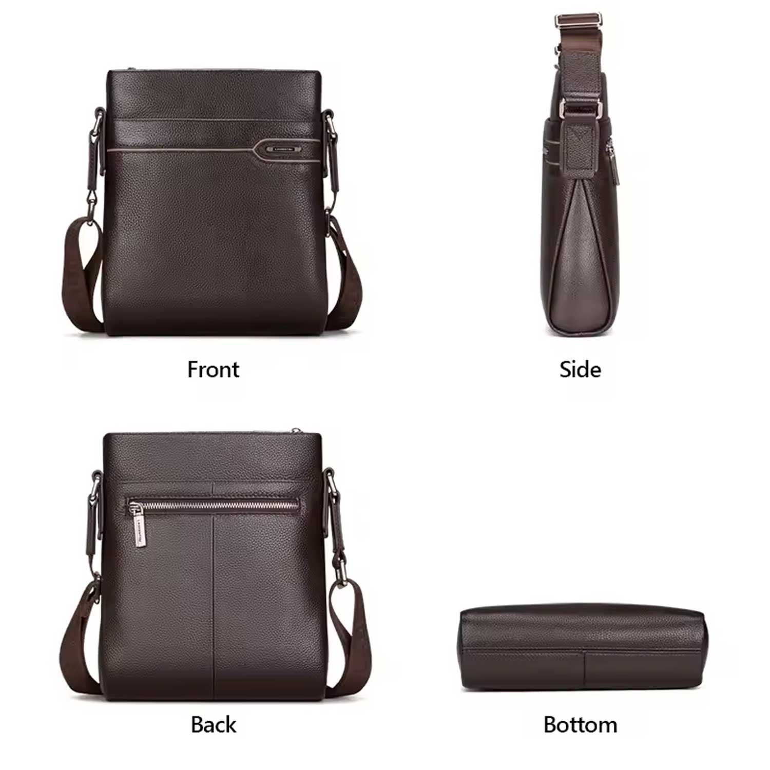 Leather Business Messenger Bag Men