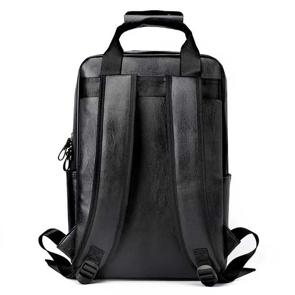 Men's Genuine Leather Laptop Backpack 15.6 Inch