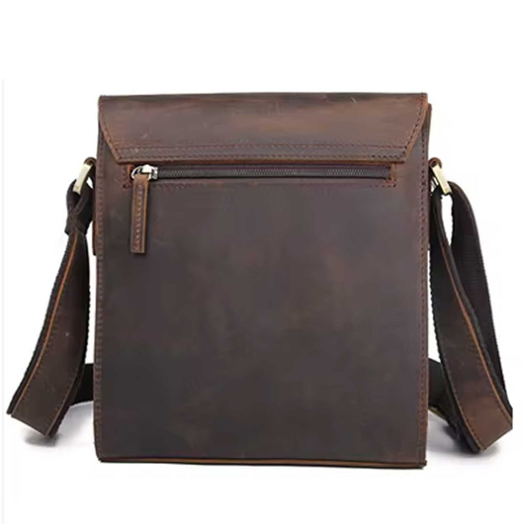 Vintage Leather Messenger Bag for Men