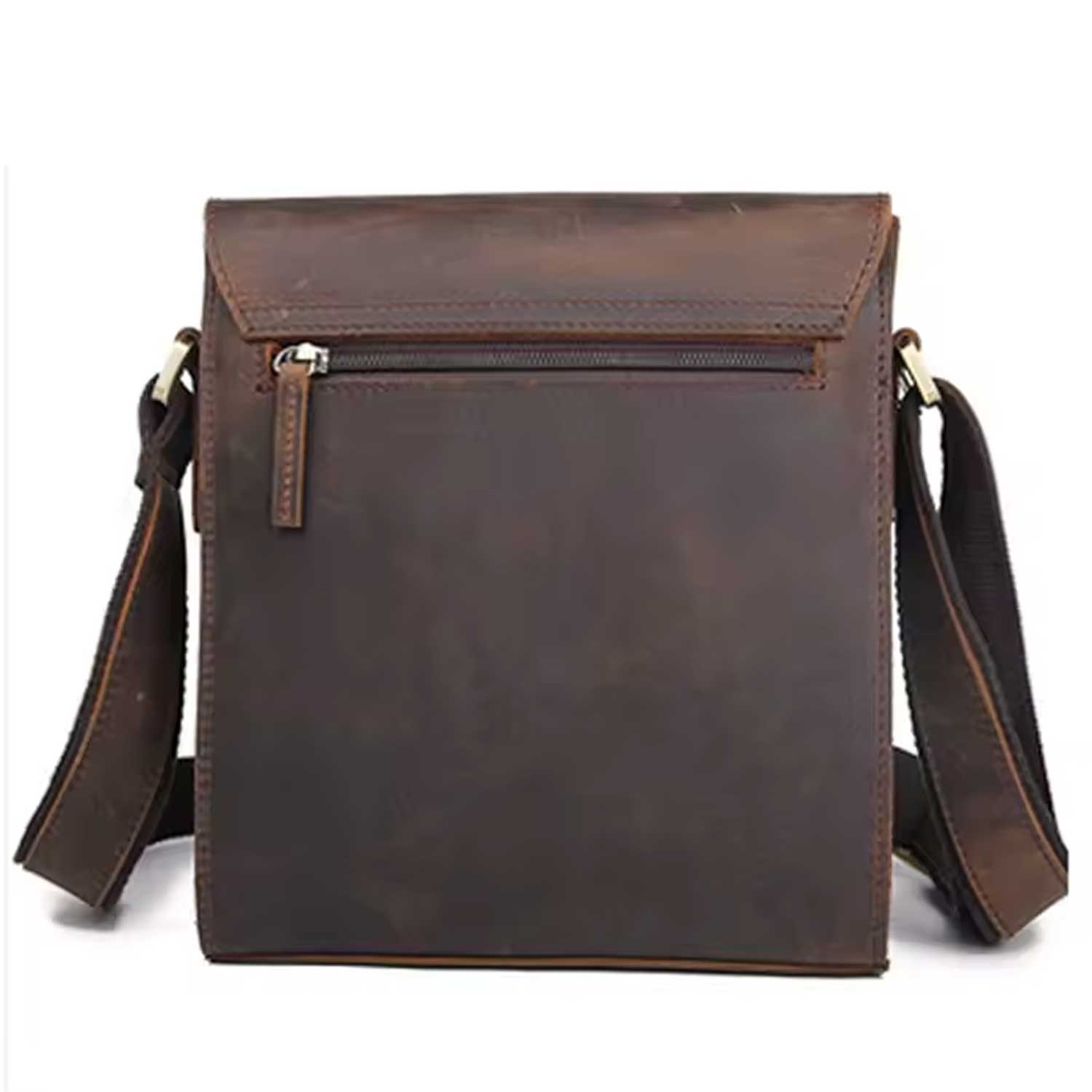 Vintage Leather Messenger Bag for Men