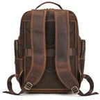 Vintage Crazy Horse Leather Backpack Men