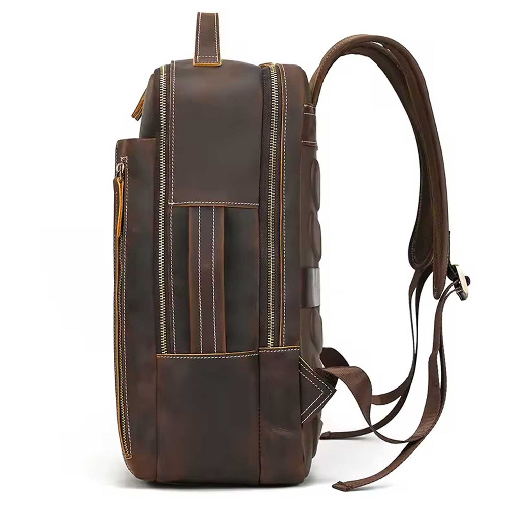 Men's Vintage Leather Laptop Backpack