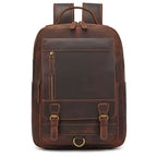 Vintage Full Grain Leather Backpack for Men