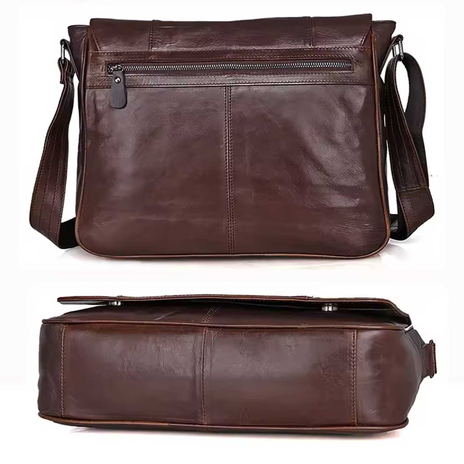 Vintage Oil-Waxed Leather Sling Bag