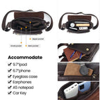 Classic Cowhide Leather Crossbody Bag