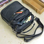 Compact Leather Crossbody Bag for Men