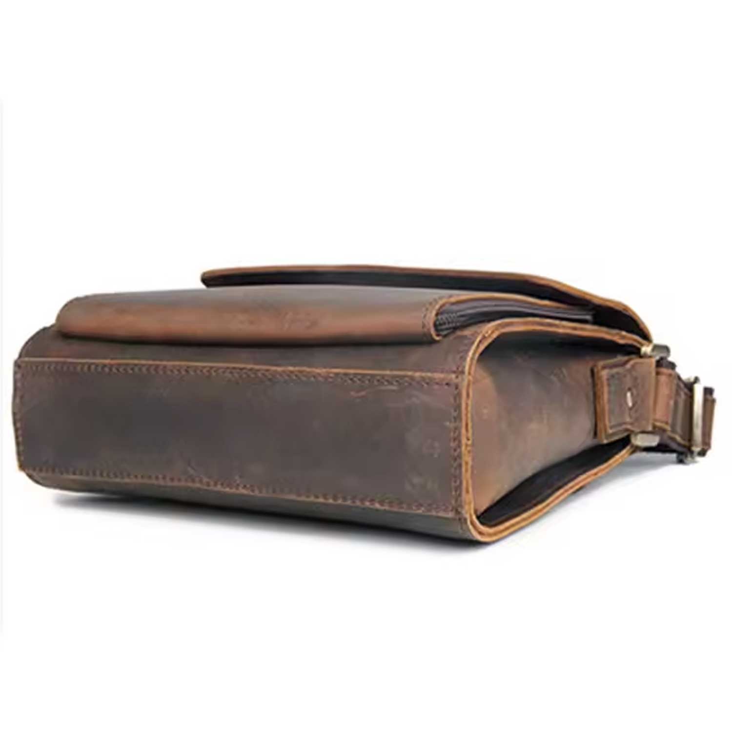 Vintage Leather Messenger Bag for Men