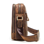 Vintage Leather Messenger Bag for Men