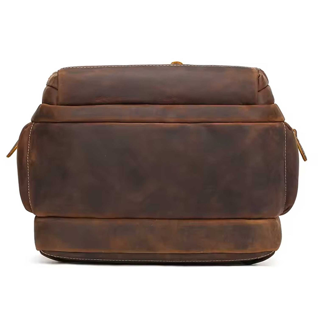 Vintage Crazy Horse Leather Backpack Men