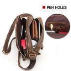 Vintage Leather Messenger Bag for Men
