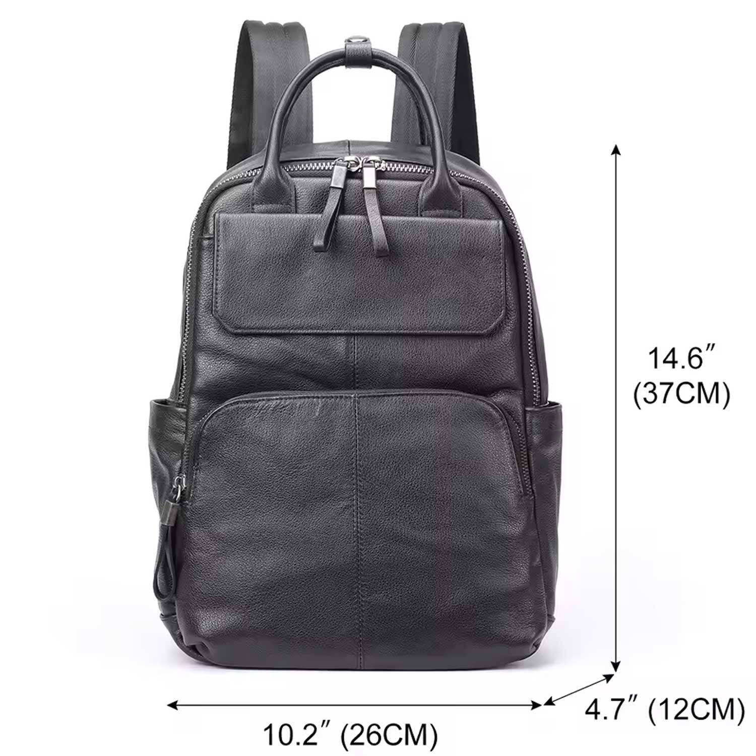 Large Capacity Men's Leather Business Backpack