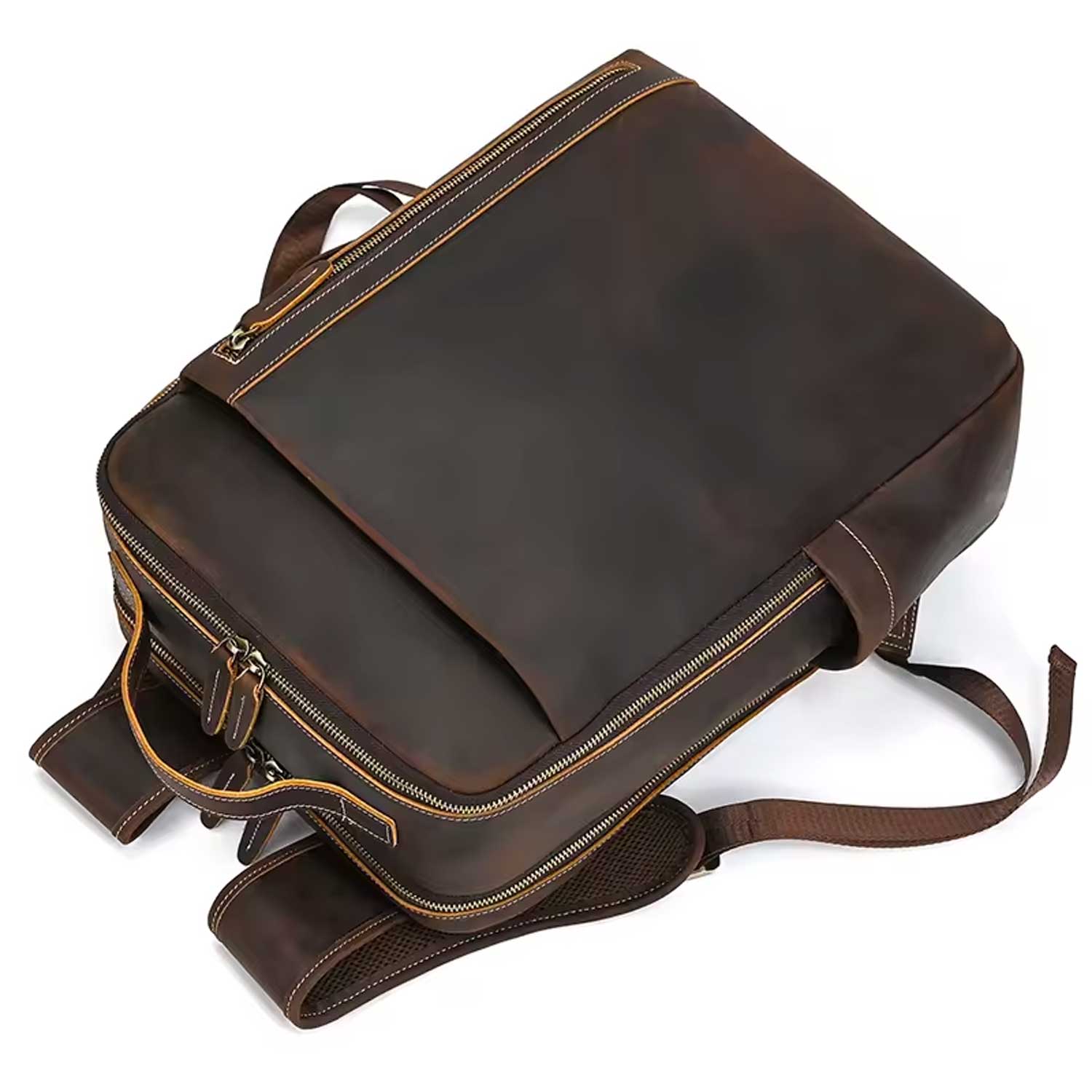 Men's Vintage Leather Laptop Backpack