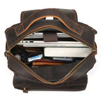 Vintage Full Grain Leather Backpack for Men
