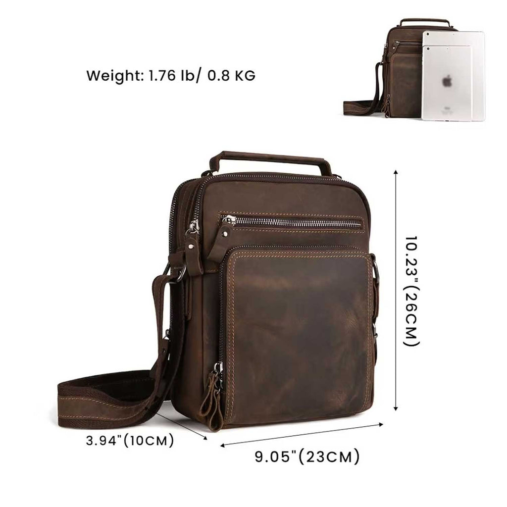 Men's Casual Leather Shoulder Bag