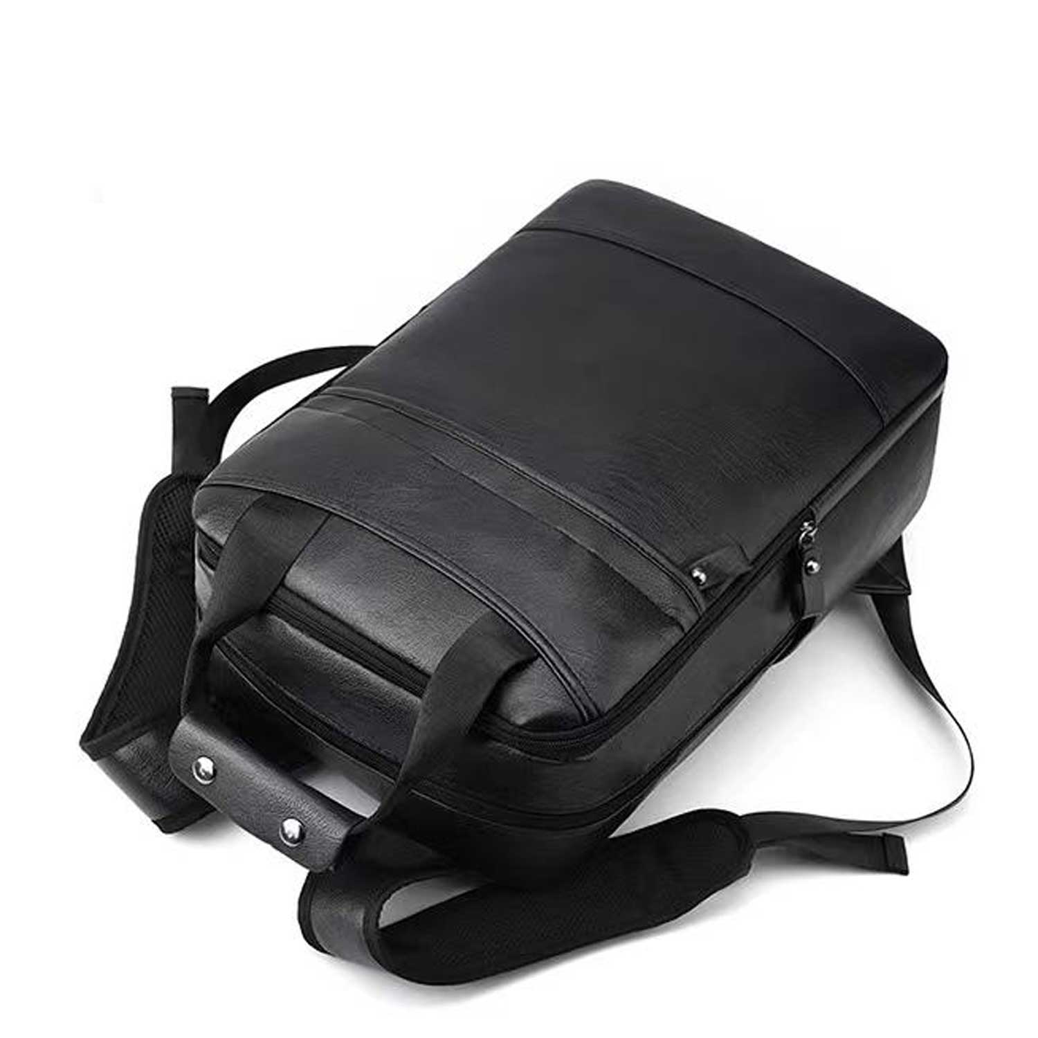 Men's Genuine Leather Laptop Backpack 15.6 Inch