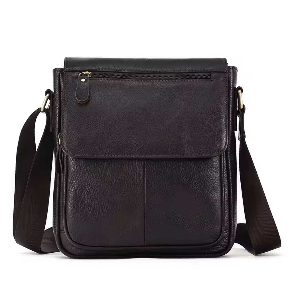 Classic Cowhide Leather Crossbody Bag