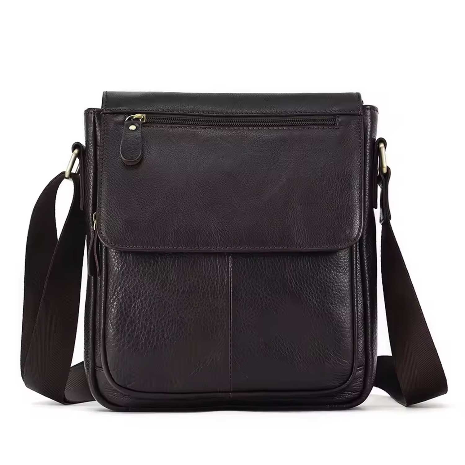 Classic Cowhide Leather Crossbody Bag