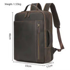 Men's Vintage Leather Laptop Backpack