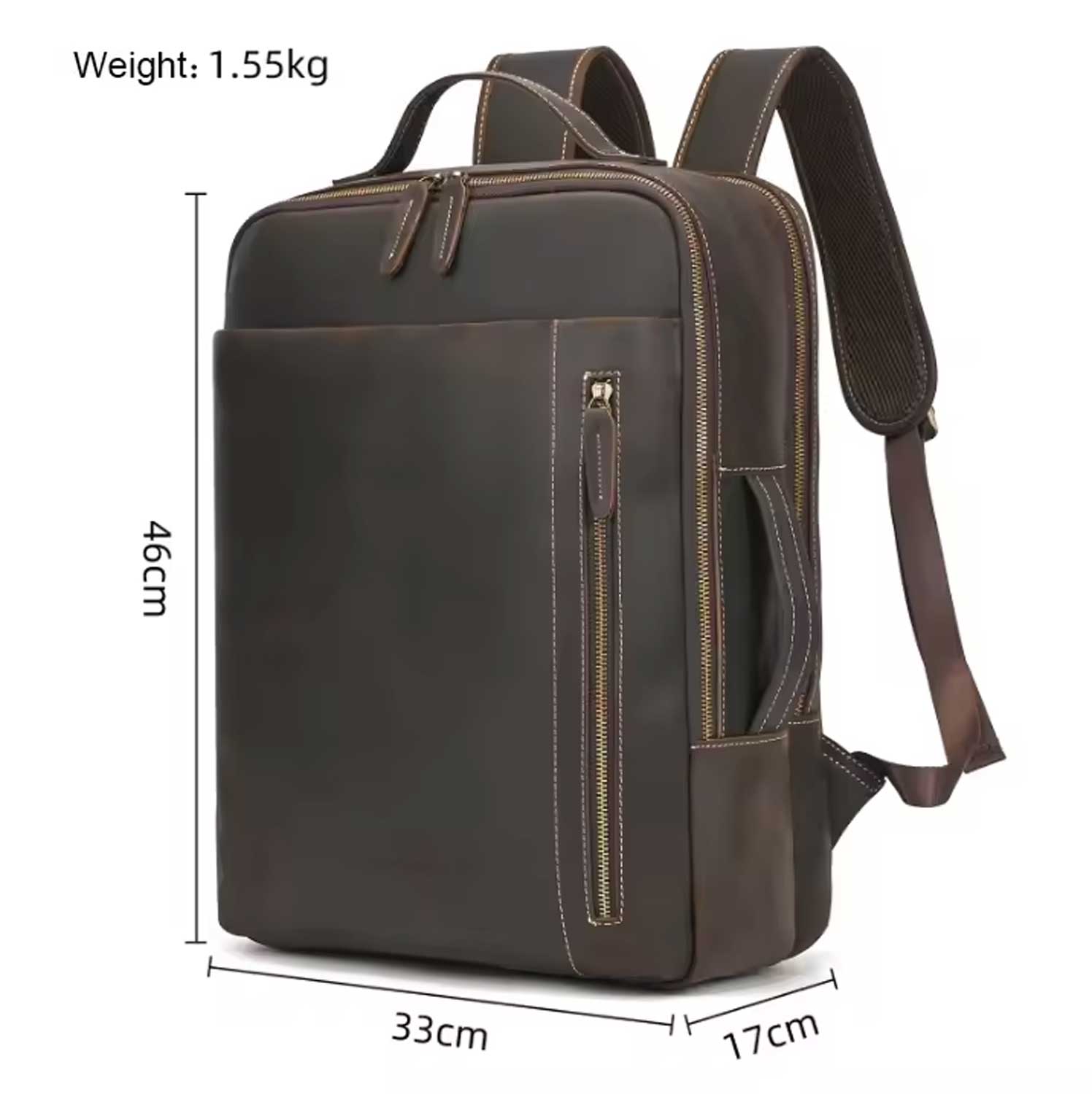 Men's Vintage Leather Laptop Backpack