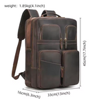 Extra Large Leather Travel Backpack Men