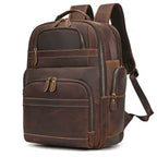 Vintage Crazy Horse Leather Backpack Men