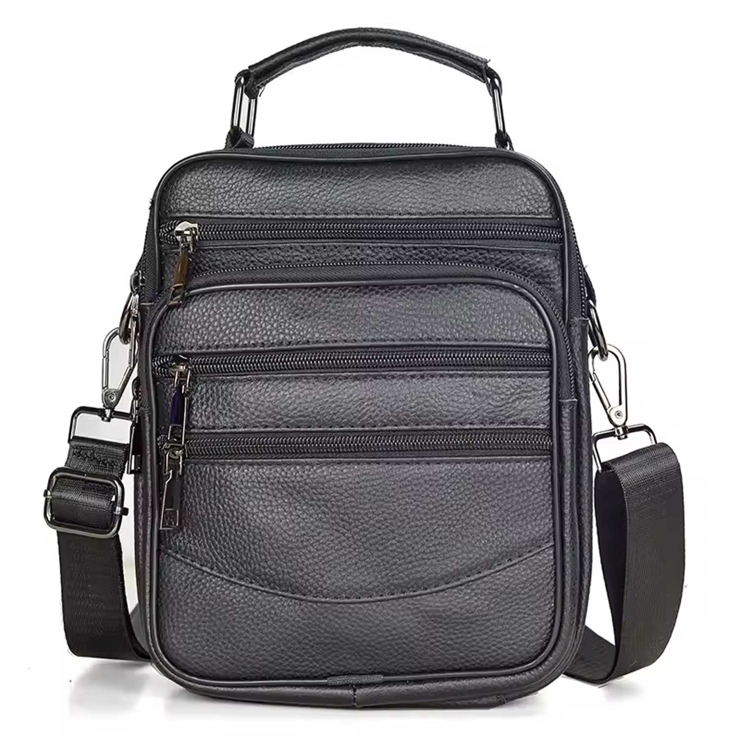 Compact Leather Crossbody Bag for Men